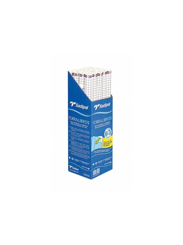 Rollo plastico adhesivo sadipal 0.50x1.50 mt 50 mc forralibros removible 1 año Rollo plastico adhesivo sadipal 0.50x1.50 mt 50 mc forralibros removible 1 año