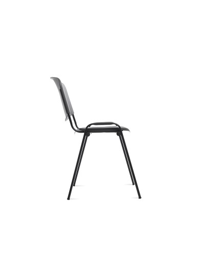 Silla rocada confidente estructura metalica respaldo y asiento en polimero color gris