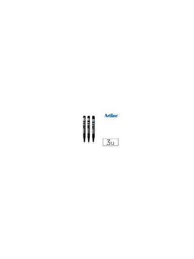 Rotulador artline comic pen calibrado micrometrico negro bolsa de 3 uds 0,2 0,4 0,8 mm