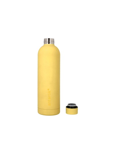 Botella portaliquidos antartik isotermica acero inoxidable libre de bpa color amarillo 750 ml