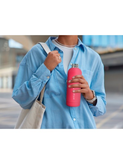 Botella portaliquidos antartik isotermica acero inoxidable libre de bpa color fucsia 500 ml