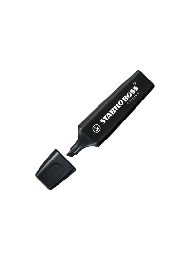 Rotulador stabilo boss pastel fluorescente nature colors negro