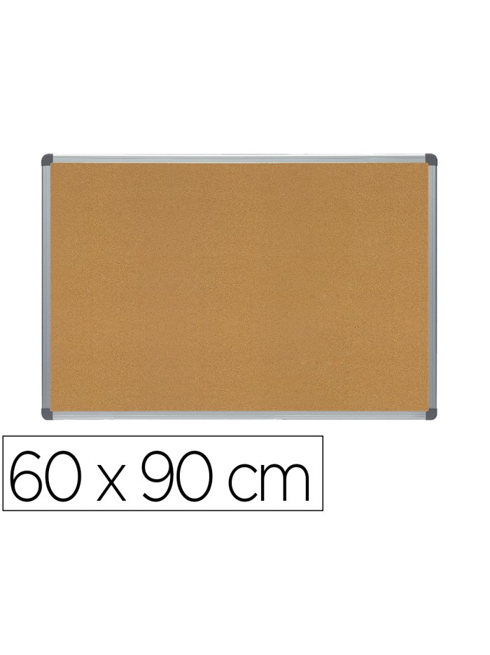 Pizarra corcho rocada marco aluminio con cantoneras 60x90 cm Pizarra corcho rocada marco aluminio con cantoneras 60x90 cm