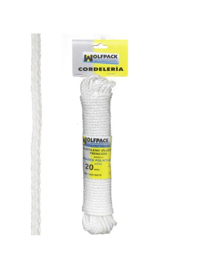 Cuerda Trenzada Plástico Blanca (Madeja 20 m.)