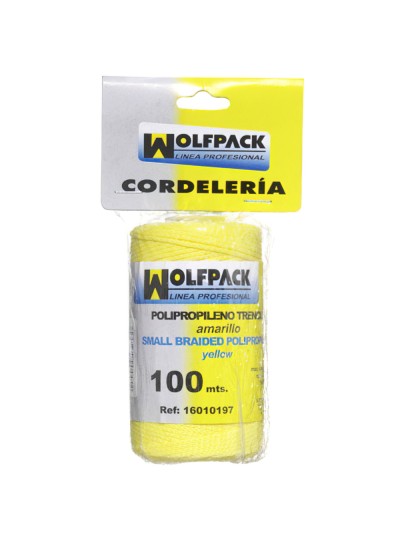 Cuerda Trencilla Polipropileno Amarillo (Bobina 100 Metros)