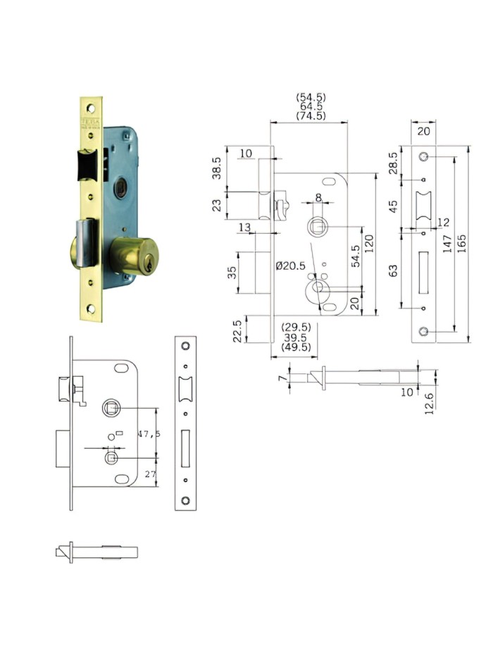 Cerradura Tesa 2004-hl/30 Cerradura Tesa 2004-hl/30