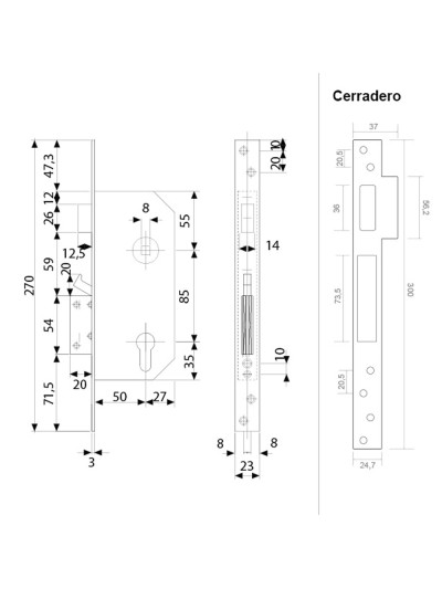 Cerradura Tesa Seguridad R200N/T6/6T