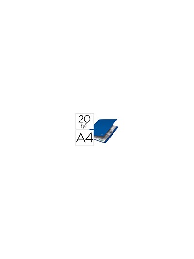 Carpeta leitz recycle escaparate din a4 20 fundas polipropileno azul
