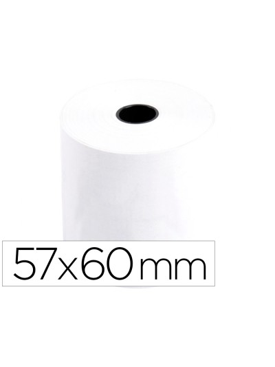 Rollo sumadora termico greening 57 mm ancho x 60 mm diametro sin bisfenol a papel de 70 g/m2