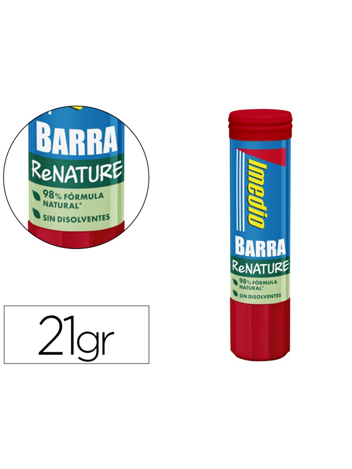 Pegamento imedio en barra renature sin disolventes 21 gr Pegamento imedio en barra renature sin disolventes 21 gr