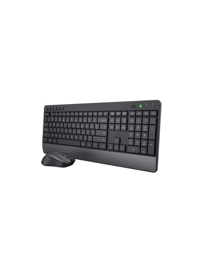Set teclado + raton trust trezo inalambrico eco usb micro color negro