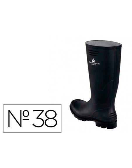 Botas deltaplus de seguridad stone pvc negro suela de tacos talla 38