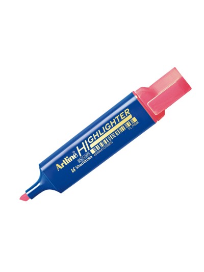 Rotulador artline fluorescente eks-600 rosa punta biselada