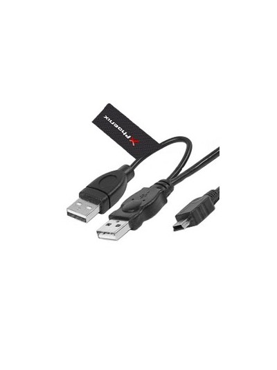 Cable 2 conectores usb 2.0 a mini usb b 5 pines 1.5 m