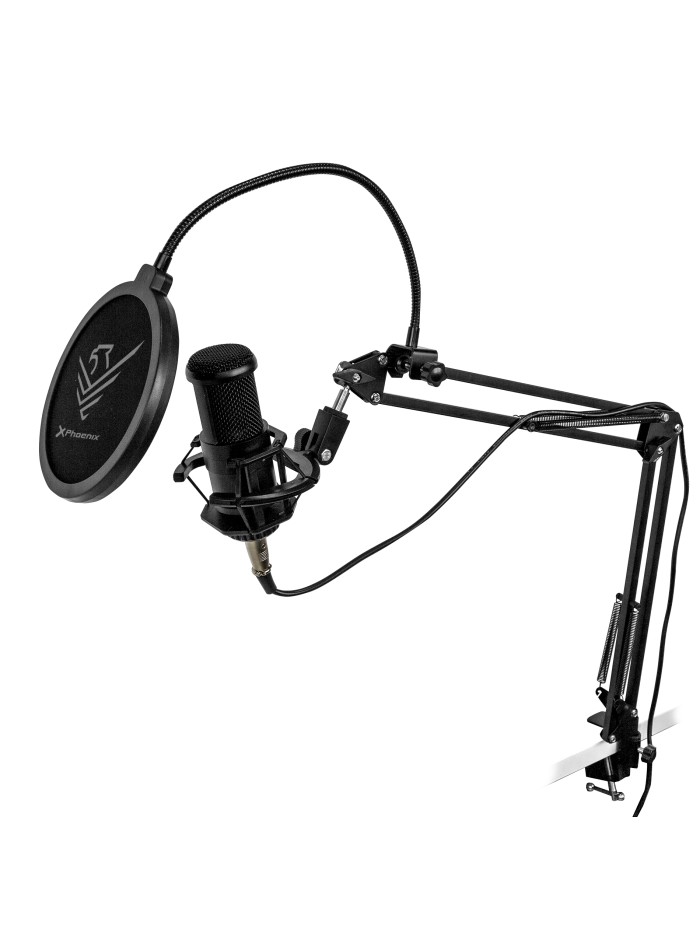 Kit microfono phoenix streamcast pro gaming conector jack - brazo articulado - filtro antipop y montura antivibración Kit microfono phoenix streamcast pro gaming conector jack - brazo articulado - filtro antipop y montura antivibración