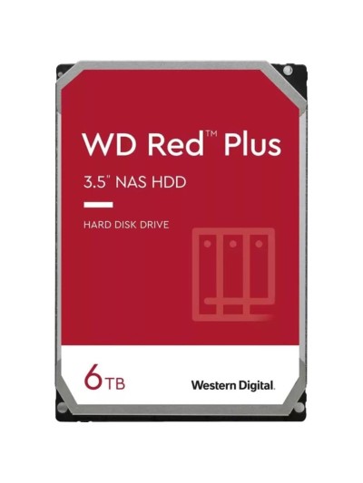 Disco duro interno hdd wd western digital nas red plus wd60efpx 6tb 6000gb 3.5 pulgadas sata3 5400rpm 256mb
