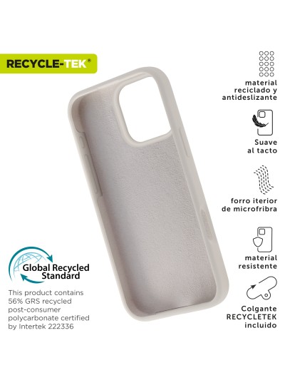 Funda muvit recycletek liquid silicone para apple iphone 16 pro max nude