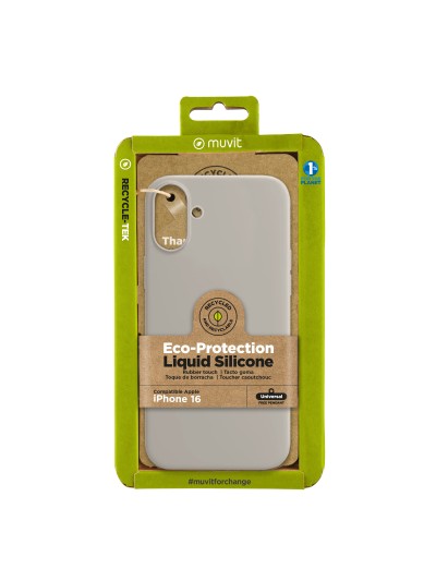Funda muvit recycletek liquid silicone para apple iphone 16 nude