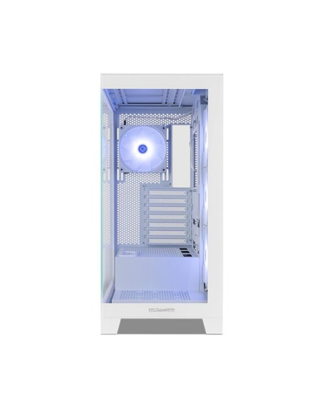 Caja ordenador gaming nox hummer glock atx argb crital templado blanco