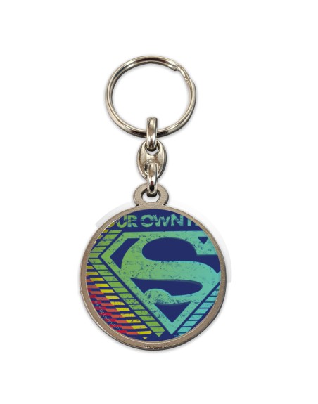 Llavero redondo metal sd toys logo multicolor superman universo dc