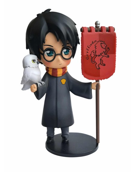 Figura plastoy harry potter harry potter con hedwig y estandarte gryffindor