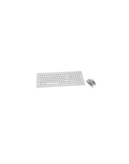 Teclado + raton cherry dw 8000 inalambrico ultrasilencioso blanco - plata