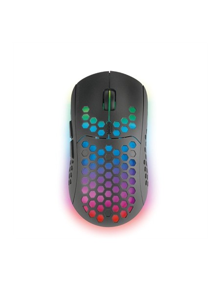 Mouse raton mars gaming wireless inalambrico 6 botones 3200ppp negro