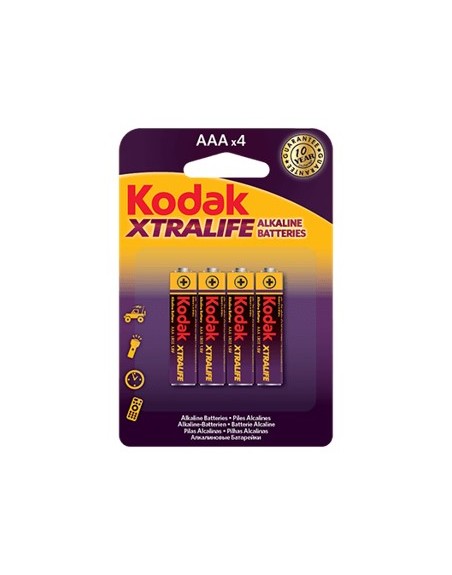 Blister pilas kodak alcalina xtralife aaa lr3 1.5v - blister 4 pilas