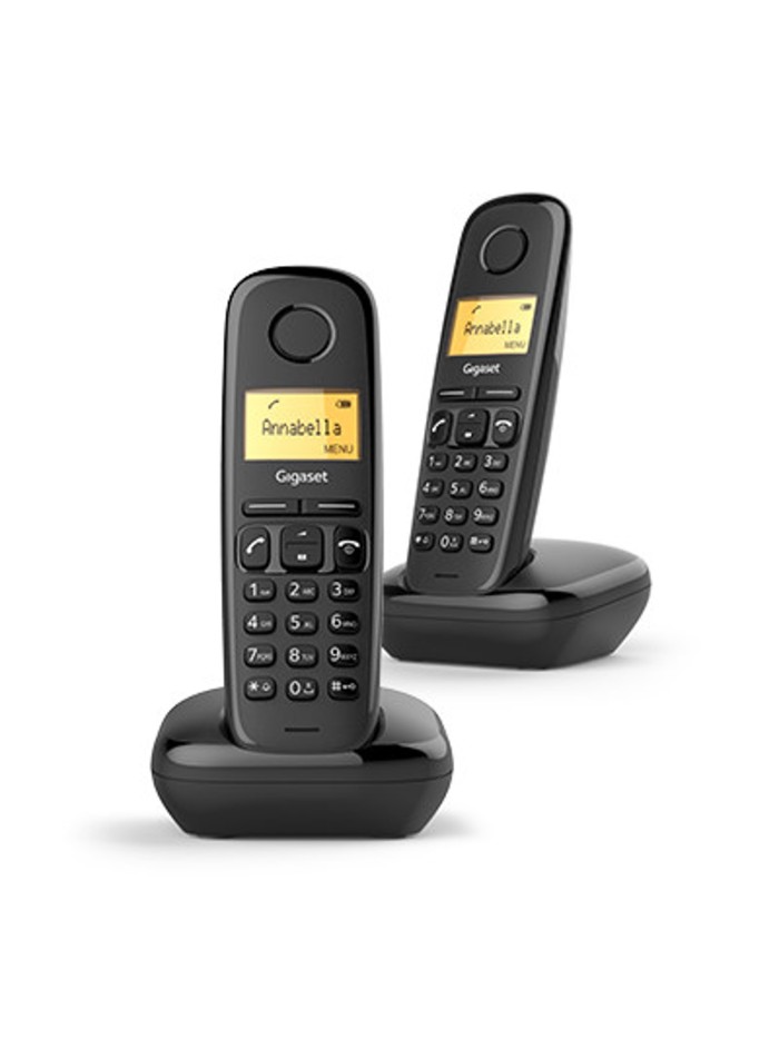 Telefono fijo inalambrico gigaset a170 duo negro 50 numeros agenda - 10 tonos Telefono fijo inalambrico gigaset a170 duo negro 50 numeros agenda - 10 tonos