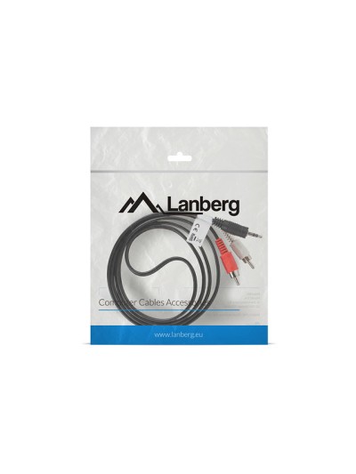 Cable estereo lanberg mini jack 3.5mm - 2x rca macho 1.5m