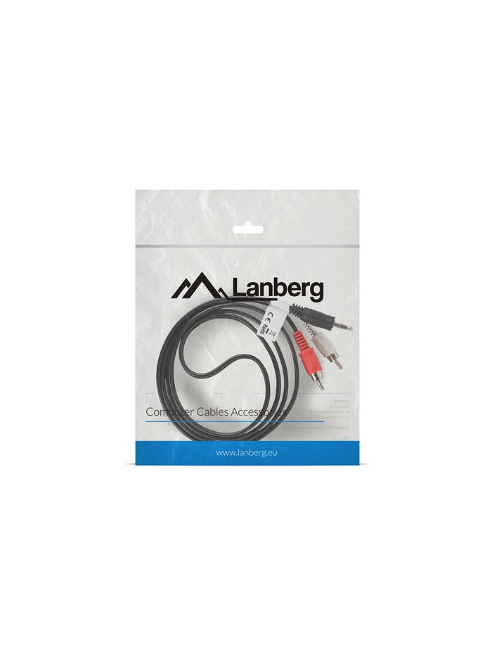 Cable estereo lanberg mini jack 3.5mm - 2x rca macho 1.5m