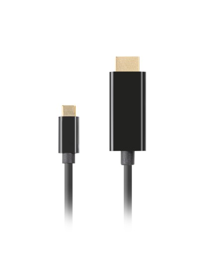 Cable usb tipo c a hdmi 4k lanberg 1.8m - macho - macho - negro
