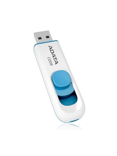 Memoria usb 2.0 adata c008 64gb blanco - azul