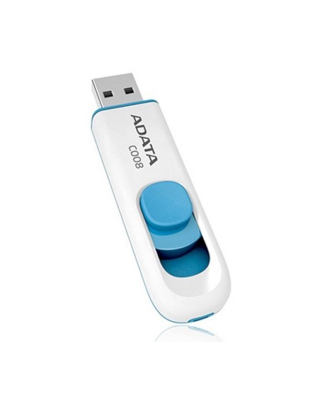 Memoria usb 2.0 adata c008 64gb blanco - azul