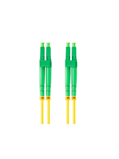 Latiguillo fibra optico lc - apc lanberg 1m mono duplex g657a1 lszh amarillo