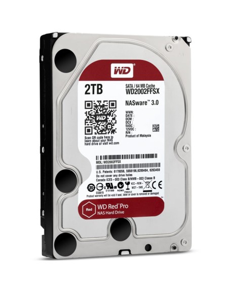 Disco duro interno hdd wd western digital nas red pro wd2002ffsx 2tb 3.5 pulgadas sata 3 7200rpm 64mb
