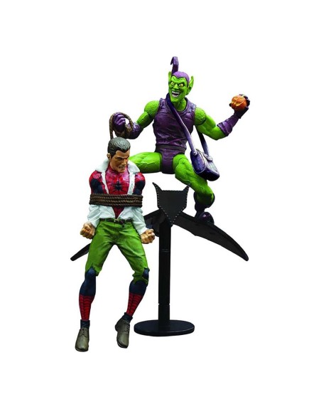 Figura diamond select toys marvel classic the amazing spider - man re - run green gobling vs spider - man 18cm