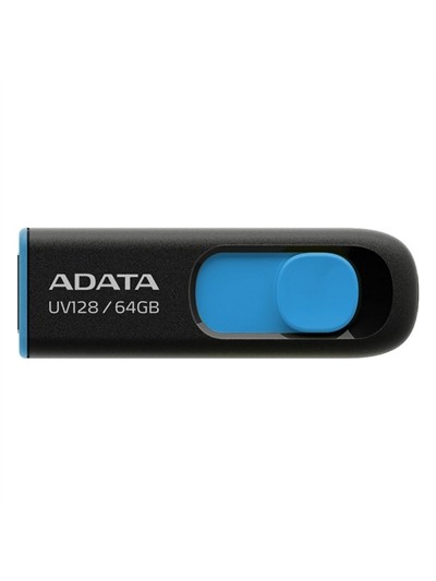 Memoria usb 3.2 adata uv128 64gb negro - azul