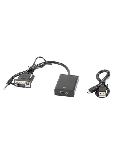 Adaptador lanberg vga macho+audio 3.5mm jack - hdmi hembra
