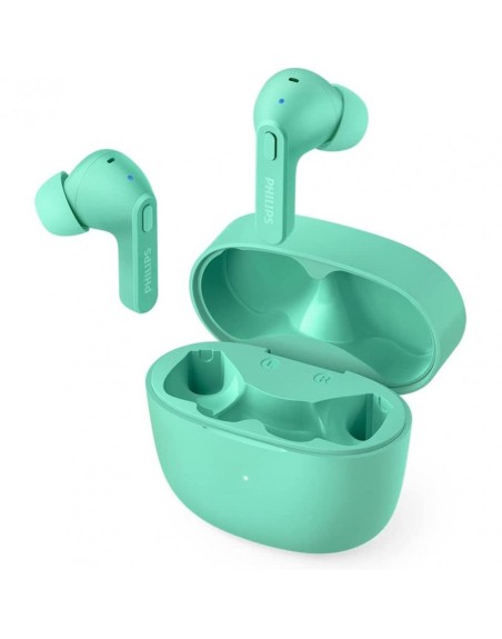 Auriculares bluetooth philips tat2206gr - 00 green ipx4 estuche de carga