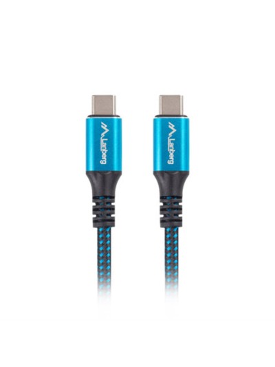 Cable usb tipo c lanberg 1.2m - macho - macho - negro - azul
