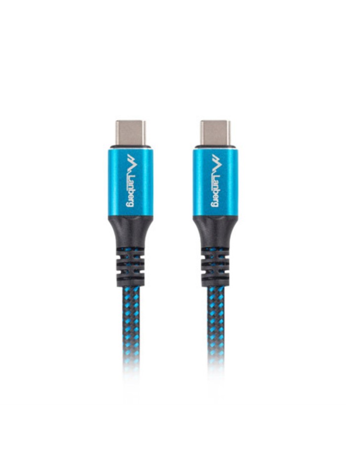 Cable usb tipo c lanberg 1.2m - macho - macho - negro - azul