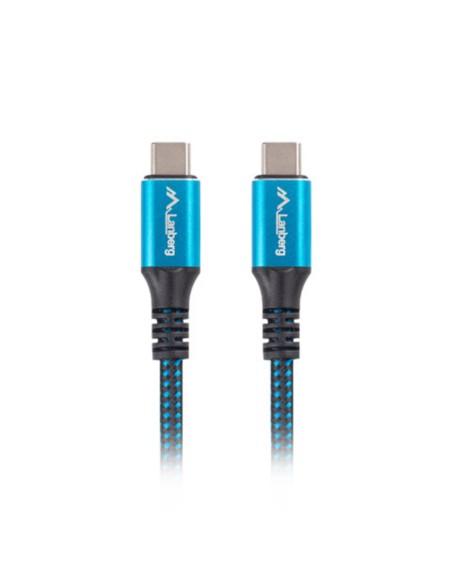 Cable usb tipo c lanberg 1.2m - macho - macho - negro - azul