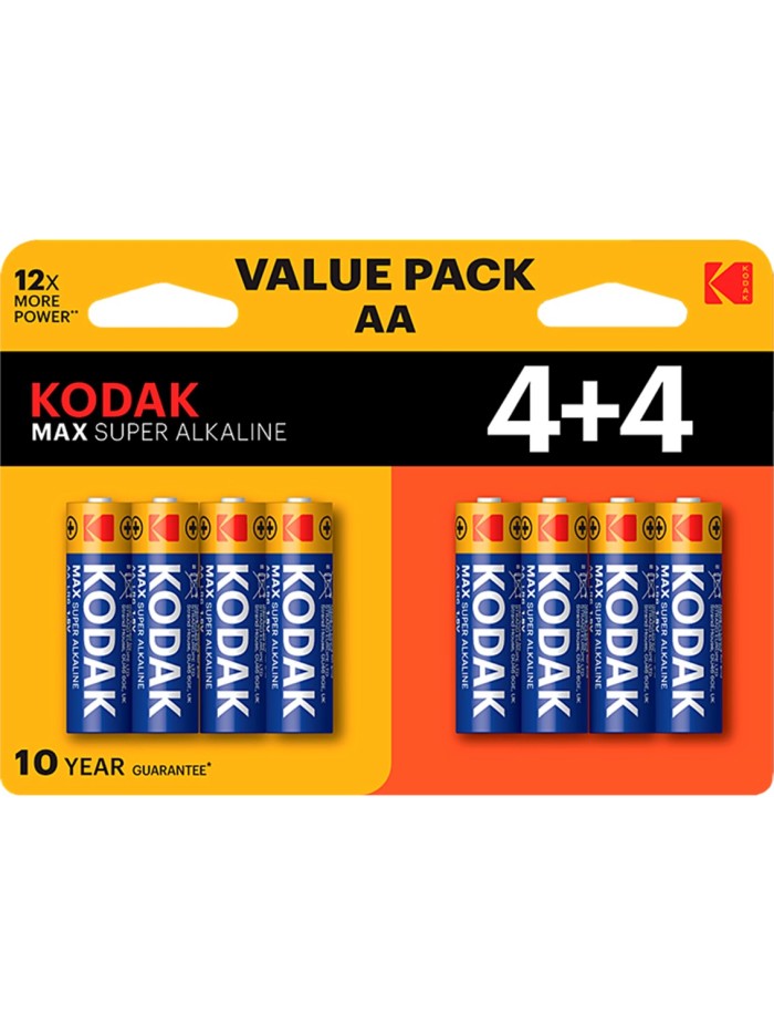 Blister pilas kodak alcalina max aa lr6 blister 4+4 Blister pilas kodak alcalina max aa lr6 blister 4+4