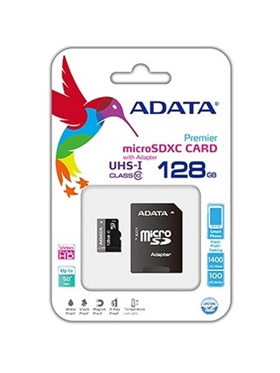 Tarjeta micro sd adata 128gb cl10 + adaptador sd