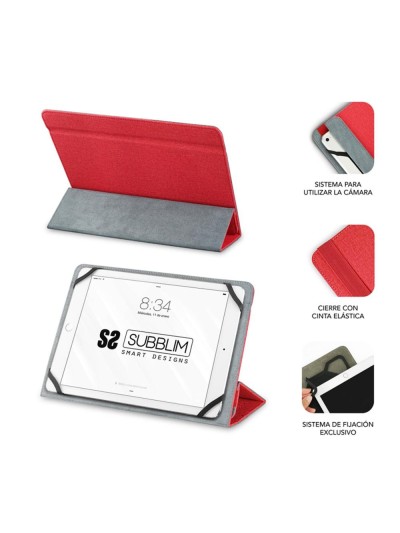 Funda subblim freecam case para tablet 10.1 pulgadas rojo