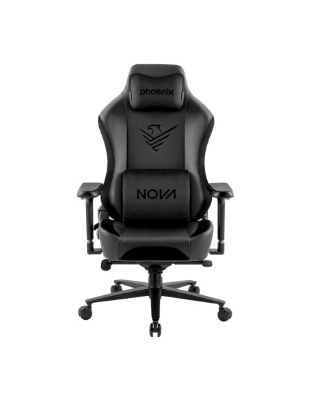 Nova silla gaming alta gama fabricada en cuero negro