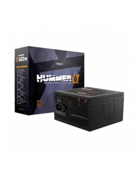 Fuente de alimentacion nox 600w hummer alpha x600w 80+ bronze - semimodular atx