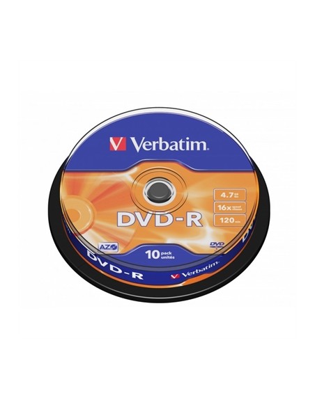 Verbatim dvd - r 4.7gb 16x tarrina 10uds