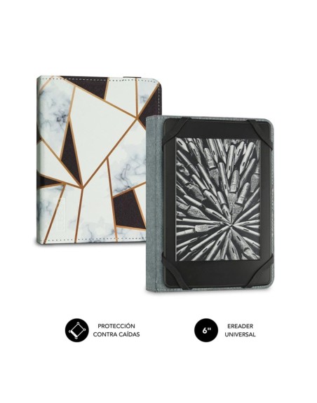 Funda subblim clever ebook case 6 pulgadas marmol negro